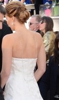 Jennifer Lawrence wowed on the red carpet and introduced the back necklace in 2013.